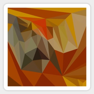 Mahogany Brown Abstract Low Polygon Background Sticker